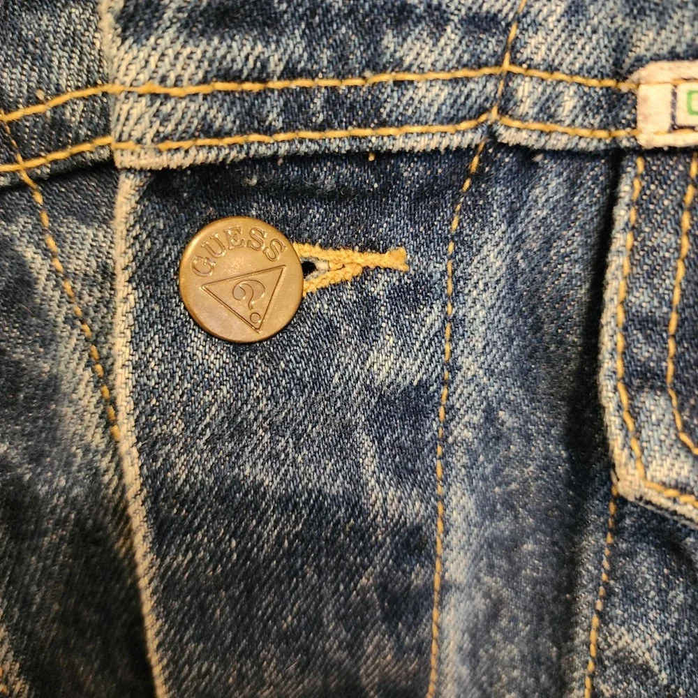 Georges Marciano Guess Denim Blue Jean‎ Jacket/Coat Vintage Size 18. Sm-med? 80s